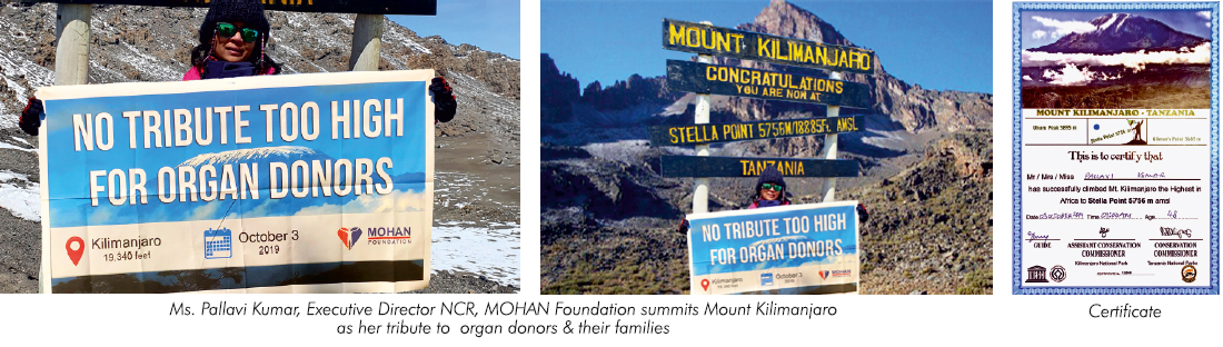 Pallavi Kumar summits Mount Kilimanjaro as her tribute to organ donors and their families